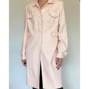 ANN TAYLOR TRENCH Women's Cream Blazer
